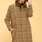 RENEE C. Plaid Coat with Buttons and Pockets