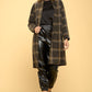 RENEE C. Plus-size Plaid Coat with Buttons and Pockets
