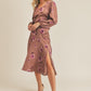 LUSH CLOTHING Side Slit Floral Print Skirt