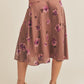 LUSH CLOTHING Side Slit Floral Print Skirt