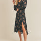 LUSH CLOTHING Side Slit Floral Print Skirt