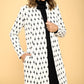 RENEE C. Knit Jacquard Open Coat