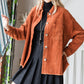 JADE by JANE Ribbed Autunm Velvet Jacket