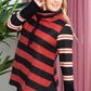 Jade by Jane Women's Plus-size Horizontal Strip Hoodie