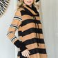 Jade by Jane Women's Plus-size Horizontal Strip Hoodie