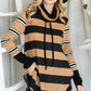 Jade by Jane Women's Plus-size Horizontal Strip Hoodie