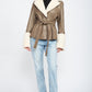EMORY PARK Belted Faux Shearing Trimmed Jacket