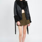EMORY PARK Belted Faux Shearing Trimmed Jacket