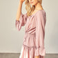 MUSTARD SEED Woven Peasant Dress with an Elasticized Waist