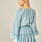 MUSTARD SEED Woven Peasant Dress with an Elasticized Waist