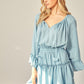 MUSTARD SEED Woven Peasant Dress with an Elasticized Waist