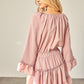 MUSTARD SEED Woven Peasant Dress with an Elasticized Waist