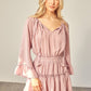 MUSTARD SEED Woven Peasant Dress with an Elasticized Waist
