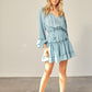 MUSTARD SEED Woven Peasant Dress with an Elasticized Waist