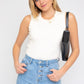 GILLI Ruffle Detail Sleeveless Sweater Top
