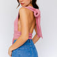 LE LIS Chic Dusty Multi-Tie/Convertible Backless Sweater Tank