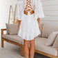 ONE & ONLY COLLECTIVE White Chiffon Ruffle Mini Dress
