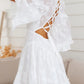 ONE & ONLY COLLECTIVE White Chiffon Ruffle Mini Dress