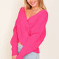 LUMIERE Cross Over Front Sweater