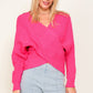 LUMIERE Cross Over Front Sweater