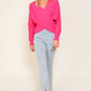 LUMIERE Cross Over Front Sweater