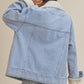 AEMI & Co. Denim Juliette Jacket with Fleece Collar