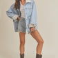 AEMI & Co. Denim Juliette Jacket with Fleece Collar