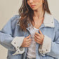 AEMI & Co. Denim Juliette Jacket with Fleece Collar