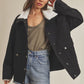 AEMI & Co. Denim Juliette Jacket with Fleece Collar