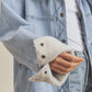 AEMI & Co. Denim Juliette Jacket with Fleece Collar