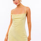LE LIS Cowl Neck Back Tie-Up Mini Dress