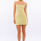 LE LIS Cowl Neck Back Tie-Up Mini Dress