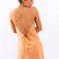 LE LIS Cowl Neck Back Tie-Up Mini Dress