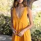 POL Mini Sleeveless Deep V-neck Dress with Lace on Front