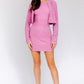 LE LIS Textured Laser Dress