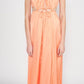 EMORY PARK Peach Waist Cutout Cocktail Dress