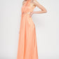 EMORY PARK Peach Waist Cutout Cocktail Dress