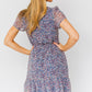 GILLI Puff Sleeve Faux Wrap Mini Dress With Ruffle