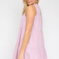 GILLI Elegant Off-white Sleeveless Tiered Mini Dress