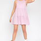 GILLI Elegant Off-white Sleeveless Tiered Mini Dress