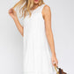 GILLI Elegant Off-white Sleeveless Tiered Mini Dress