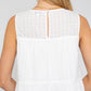 GILLI Elegant Off-white Sleeveless Tiered Mini Dress