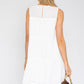 GILLI Elegant Off-white Sleeveless Tiered Mini Dress