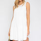 GILLI Elegant Off-white Sleeveless Tiered Mini Dress