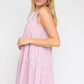GILLI Elegant Off-white Sleeveless Tiered Mini Dress