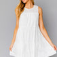 GILLI Elegant Off-white Sleeveless Tiered Mini Dress