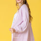 EG FASHION Solid Waffle Knit Cardigan