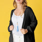 EG FASHION Solid Waffle Knit Cardigan