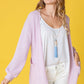 EG FASHION Solid Waffle Knit Cardigan