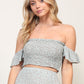 TIMING Off the Shoulder Floral Summer Strapless Top & Skirt Set